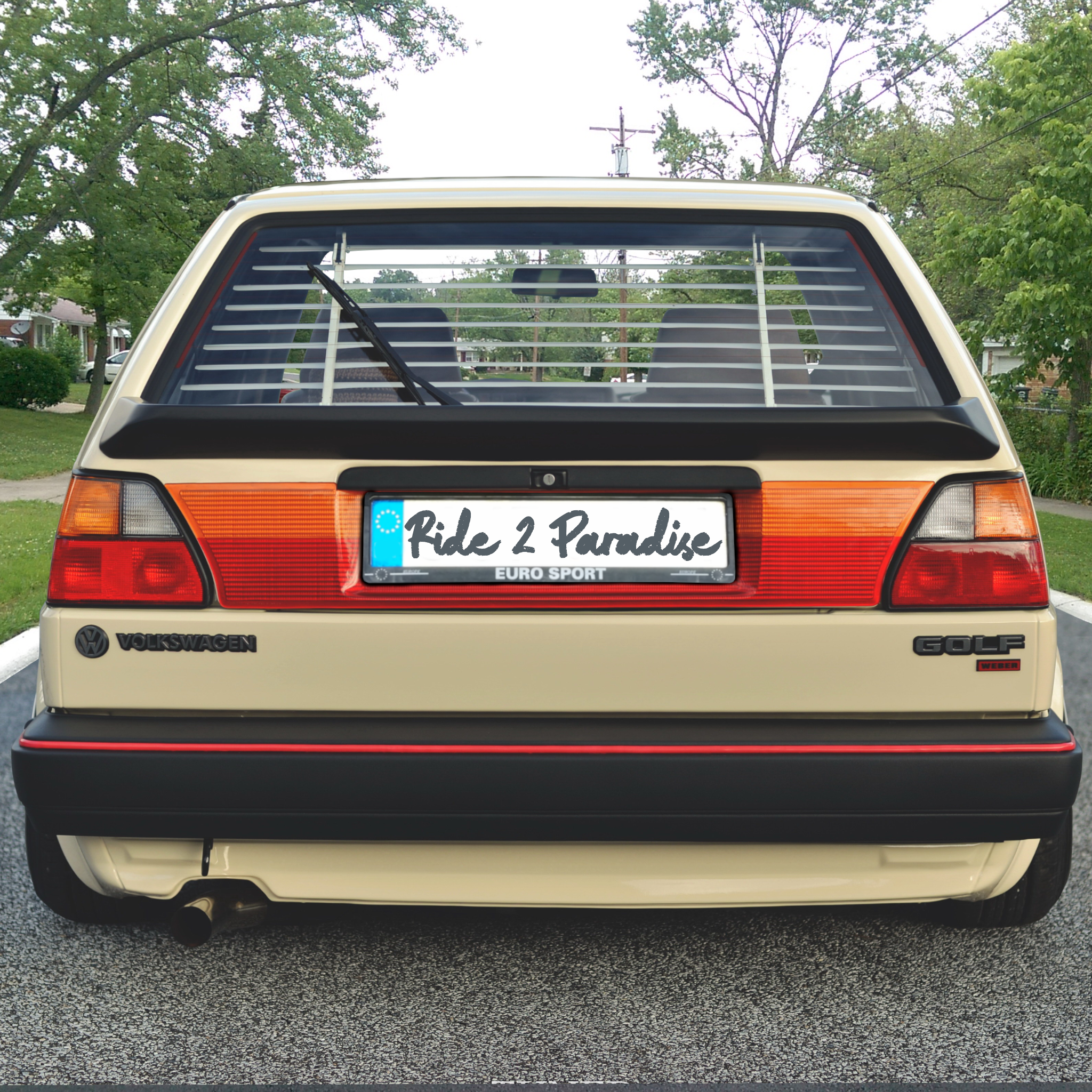 Red Rabbit Golf Red / Orange Heckblende Golf Rabbit Mk2 – Ride2Paradise