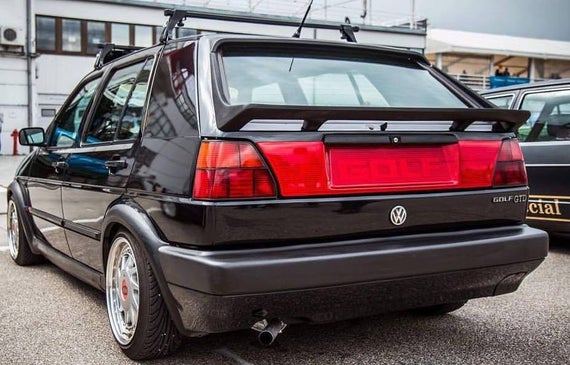 vw golf mk2 heckblende red